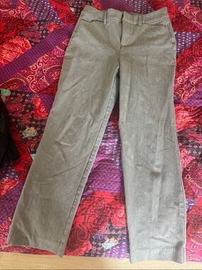 Old Navy Gray Straight-Leg Dress Trousers